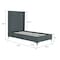 Manhattan Comfort Promenade Twin-Size Bed in Grey BD010-TW-GY - alternate 8